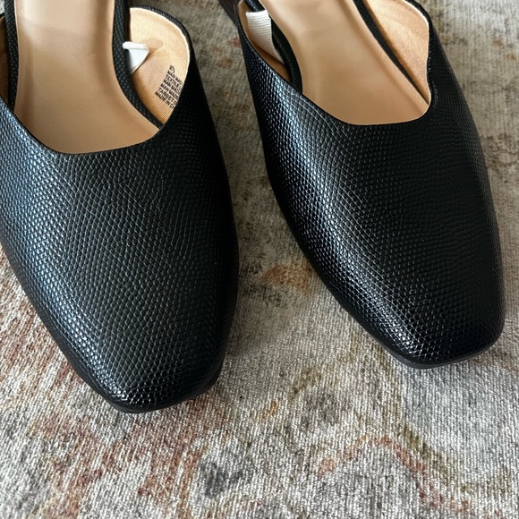 A New Day Black Textured Women's Mules NWOT - Picture 2 of 6